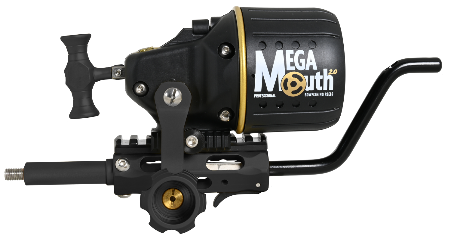 Mega Mouth, Muzzy, and Zebco 808 bowfishing reel comparison 