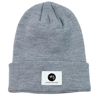 Stone Glacier Circle Ram Tall Cuff Beanie Heather Gray