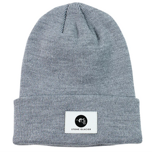 Stone Glacier Circle Ram Tall Cuff Beanie Heather Gray