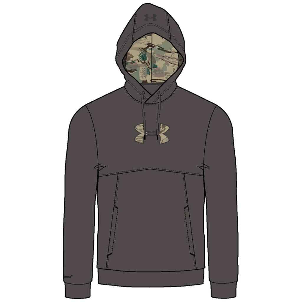 UA Icon Caliber Hoodie Maverick Brown Large