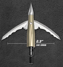 Load image into Gallery viewer, Beast Broadheads Aluminum Broadheads 2 Blade 2.3&quot; Cut 100gr 3pk