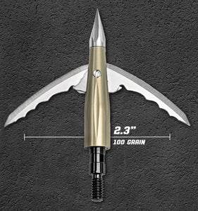 Beast Broadheads Aluminum Broadheads 2 Blade 2.3" Cut 100gr 3pk