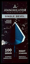 Load image into Gallery viewer, Annihilator Broadheads  SINGLE BEVEL 100gr Right 3 pk
