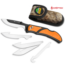 Load image into Gallery viewer, Outdoor Edge 3.0" RazorCape Hunting Knife Orange