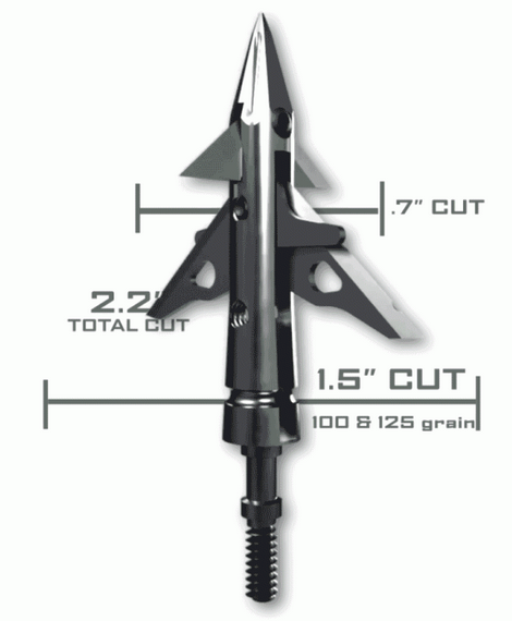 SEVR Ti 1.5 4 Blade HYBRID BROADHEAD Standard 8 32 Midwest Archery