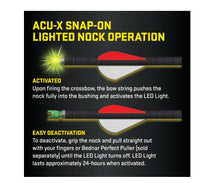 Load image into Gallery viewer, TenPoint Lighted ACU-X RD Premium Carbon Arrows for Rail-Less Reverse-Draw Crossbows (3-pack)