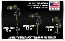 Load image into Gallery viewer, Axcel Driver Dovetail Slider Sight w/Accustat II (3-pin, .010&quot;) RH Black