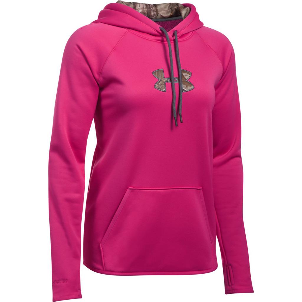 Under Armour Women's Icon Caliber Hoodie Pink Medium