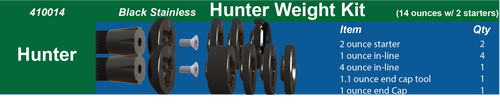 Hamskea Black Stainless Steel Hunter Quick Change Weight Kit