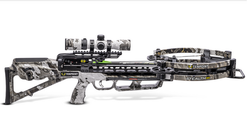 TenPoint Stealth 450R Vektra Camo Crossbow Package w/Rangemaster 100 Scope and Acuslide