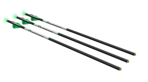 3 - 20" .003 Centerpoint  400 grain Carbon Xbow Arrows with Lighted Nocks - Midwest Archery