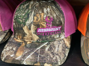 Midwest Archery Pink Camo Richardson Girls Womens Logo Hat