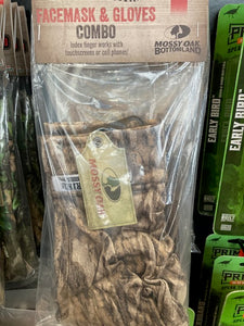 The Grind Face Mask & Glove Combo Pack Mossy Oak Bottomland