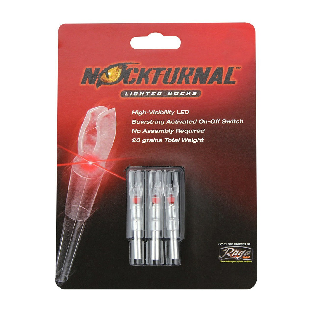 Nockturnal Lighted G Nock 3 pack Red - Midwest Archery