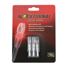 Load image into Gallery viewer, NockTurnal Lighted Nock Red G Nock 3 pk.