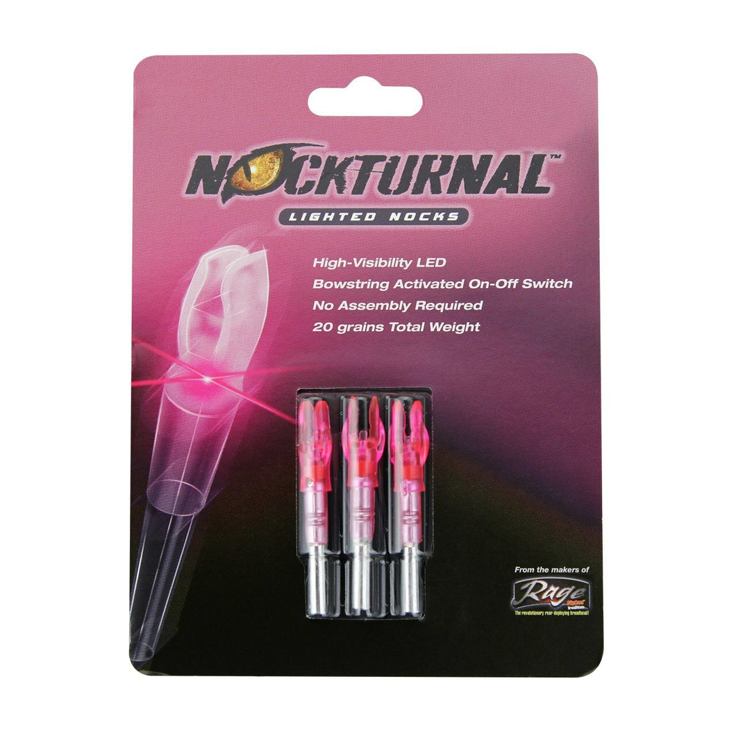 Nockturnal Lighted G Nock 3 pack Pink