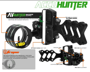 Axcel Accuhunter Single Pin Slider Sight .019 - Midwest Archery