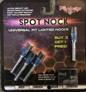 Spot Nock Lighted Blue 4pk Victory Archery - Midwest Archery