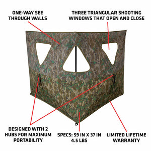 Primos Double Bull SurroundView Stakeout Hunting Blind in Greenleaf
