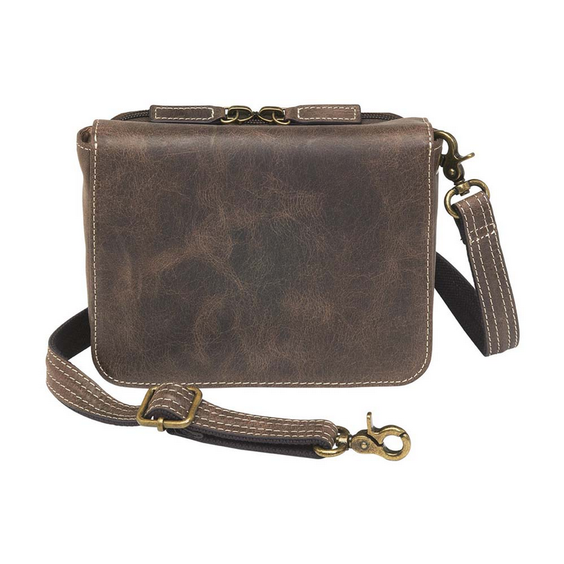 GTM/CZY-15 Distressed Buffalo Leather Cross Body Organizer