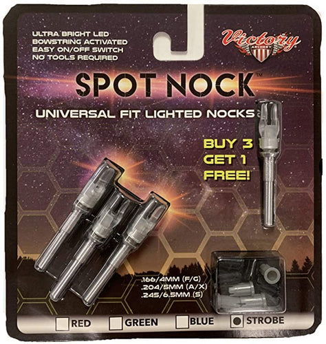 Spot Nock Lighted Strobe 4pk Victory Archery - Midwest Archery