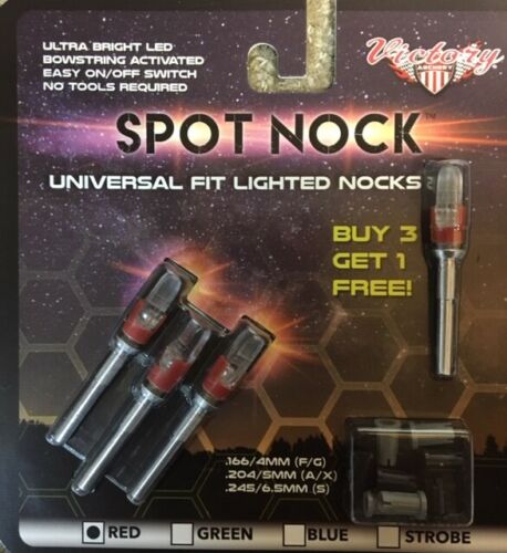 Spot Nock Lighted Red 4pk Victory Archery - Midwest Archery