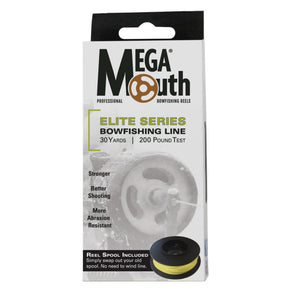Mega Mouth Elite Series Bowfishing Line 200# 30 yds Yellow - Midwest Archery
